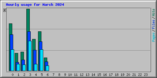 Hourly usage for March 2024
