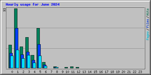 Hourly usage for June 2024