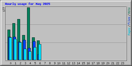 Hourly usage for May 2025
