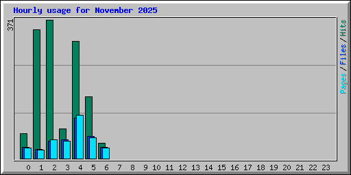 Hourly usage for November 2025