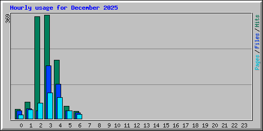 Hourly usage for December 2025