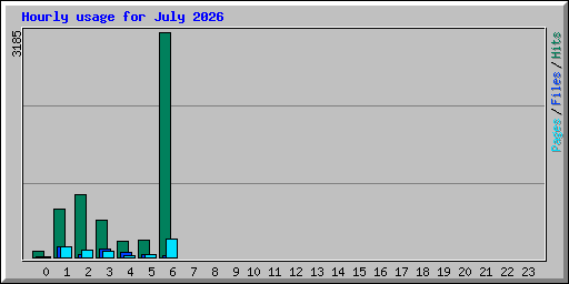 Hourly usage for July 2026