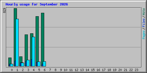 Hourly usage for September 2026